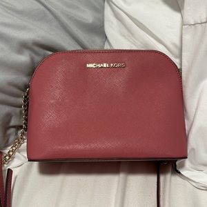 Michael Kors Saffiano Dome Crossbody Bag